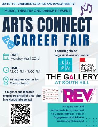 Flyer for Arts Connect Career Fair