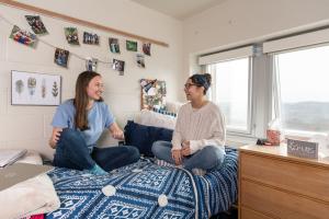 Ithaca College students in their residence hall