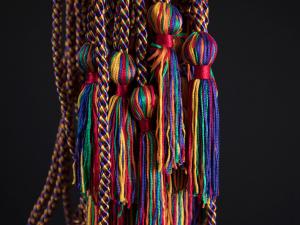 Multi-colored rope cords.