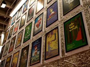 Theatre posters on a wall
