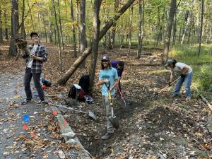 students working in natural lands