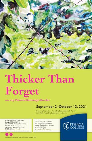 Thicker Than Forget exhibition poster