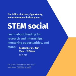 STEM social invitation image