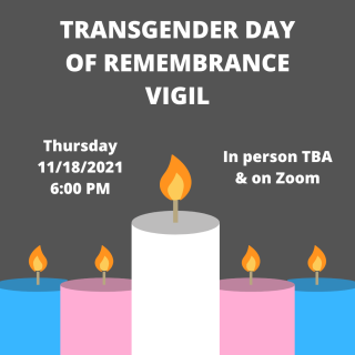 graphic of white blue and pink candles against a gray backgroundwith event information