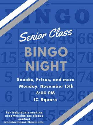 Senior Class Bingo Night - November 15th 