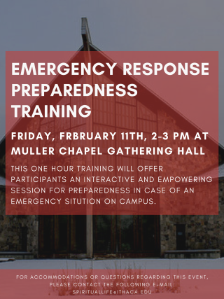 Emergency Response Preparedness Training poster