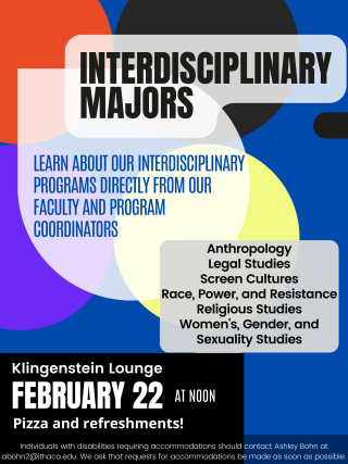 Flyer for interdisciplinary majors event