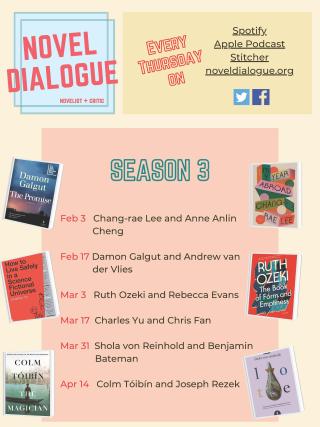 Novel Dialogue Season Three Line-up