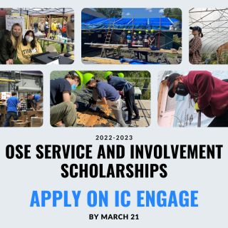 OSE Service and Involvement Scholarships Graphic