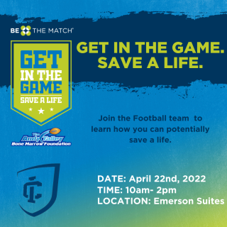 Join the football team on April 22 in Emerson Suites.