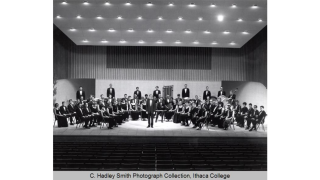Ithaca College Concert Band performs in Ford Hall, 1966