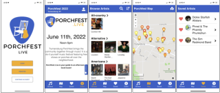 Porchfest.live User Interface