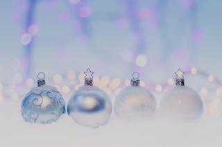 holiday baubles in the snow
