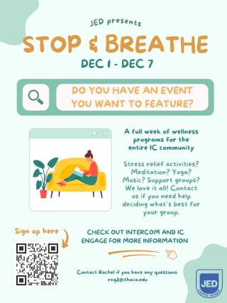 Stop & Breathe Dec 1 to Dec 7 Do you have an event you want to feature?
