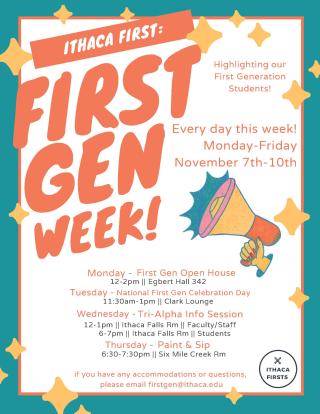 First Gen Week events!