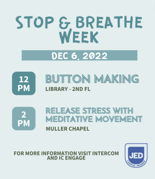 Stop & Breathe events for December 6th