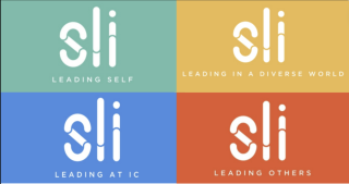 Four SLI logos for each path - Leading Self, Leading in a Diverse World, Leading at IC, and Leading Others