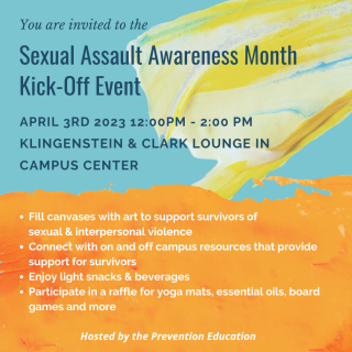 The event will be held in Klingenstein and Clark Lounge in the Campus Center from 12:00 pm - 2:00 pm