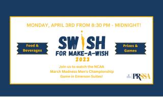 SWISH for Make-a-Wish is April 3 at 8:30 in Emerson Suites!