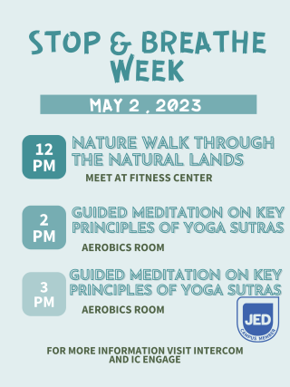 Stop and Breathe events for May 2, 2023 