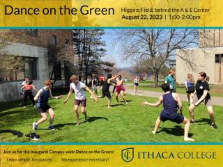 Photo of IC students dancing with partners on the grass 