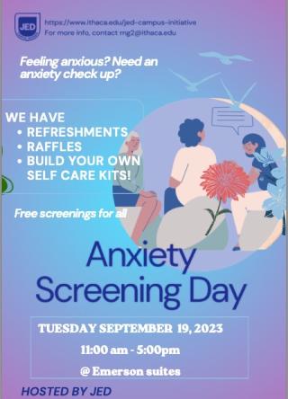 Anxiety Screening Day, Tues. Sept. 19, 2023