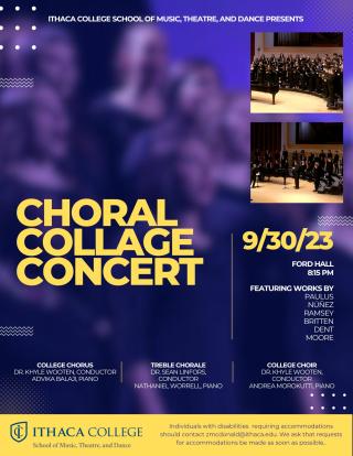 poster for Choral Collage Concert