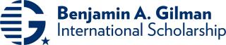 Benjamin A. Gilman International Scholarship logo - dark blue letters against a white background
