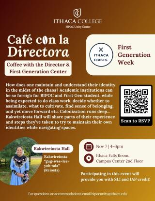 Cafe Con La Directora and First Generation Week