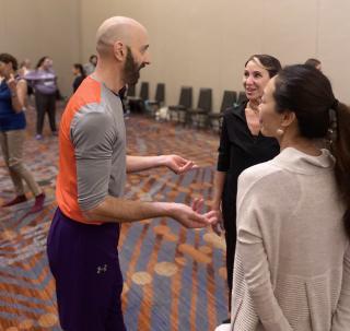 Daniel working with workshop participants in the Hyatt Convention Center.