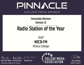 WICB Named CMA 2023 Station of the Year Pinnacle Award Honorable Mention
