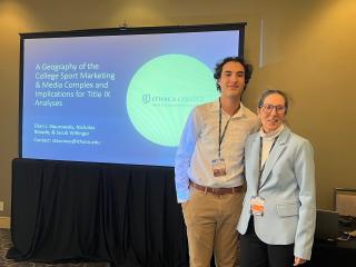 Dr. Staurowsky and Jacob Willinger (SPME '26) present at NASSS Conference.