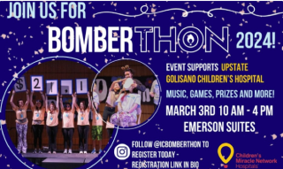 BomberThon benefits Upstate Golisano Children's Hospital.  Follow @ICBomberthon to register today
