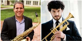 Dr. Eric Troiano, saxaphone (left), Professor Chris Coletti, trumpet (right) 