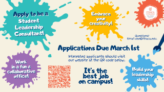 Poster advertising the March 1 Application deadline.