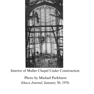 Interior of Muller Chapel Under Construction
