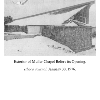 Exterior of Muller Chapel Before its Opening
