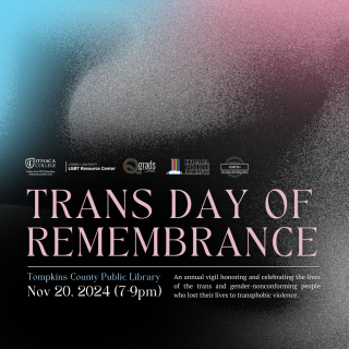 Advertisement for Transgender Day of Remembrance Vigil on 11/20